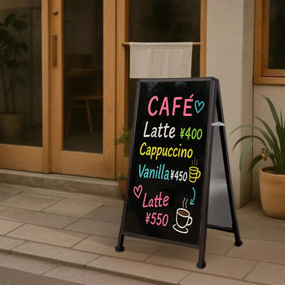 おしゃれな木目調A型看板｜W.Board