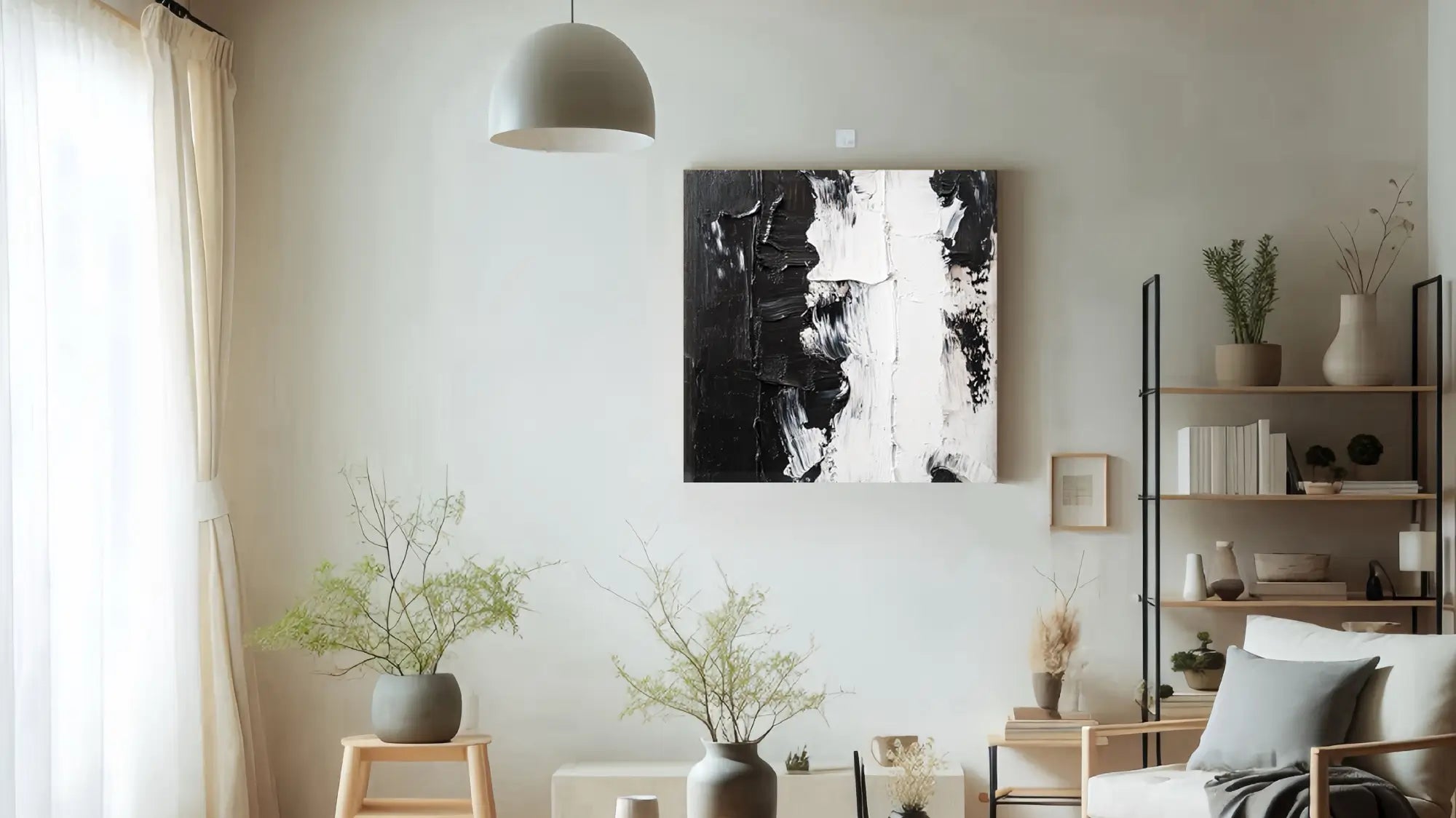 抽象的に描かれたアートのW.CA