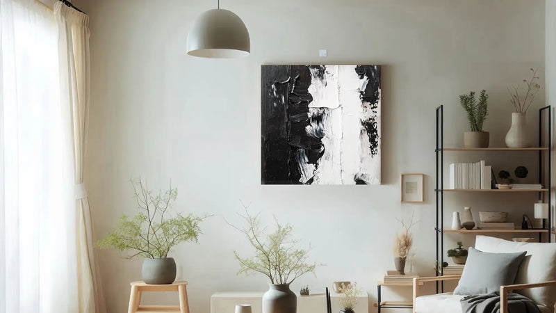 抽象的に描かれたアートのW.CA