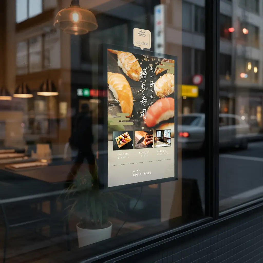 ウィンドウサイン - LED看板 | Wtalk (縦 - A4, A3)