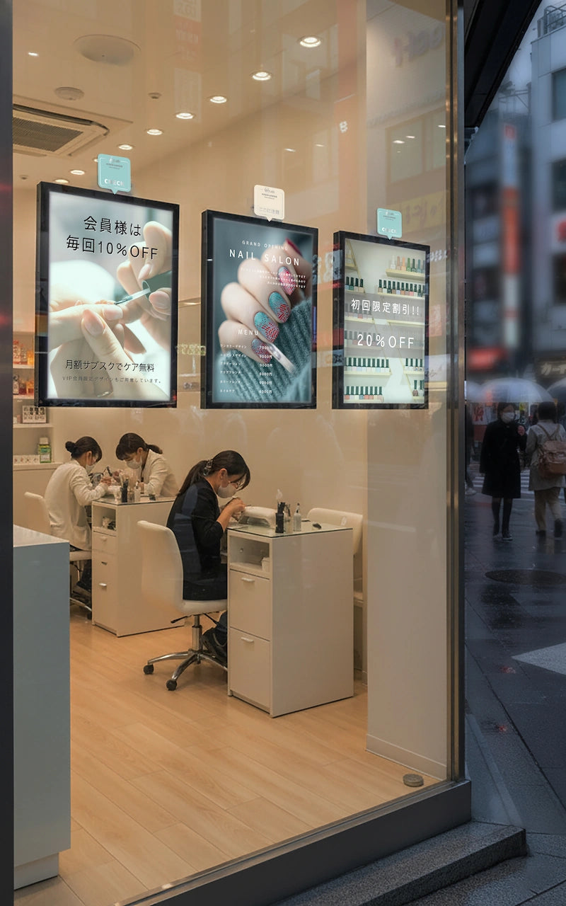 ウィンドウサイン - LED看板 | Wtalk (縦 - A4, A3)