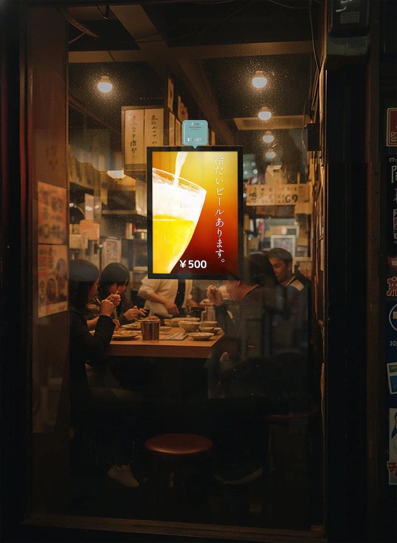 ウィンドウサイン - LED看板 | Wtalk (縦 - A4, A3)