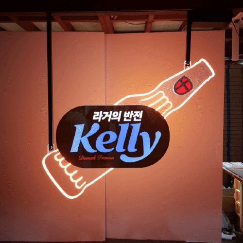 両面LEDネオンサイン,大型サイズで天井吊り下げ方式,ブランドを正確に表現