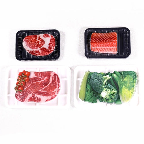 冷蔵庫の内部に製品のダミーとしてディスプレイする印刷成形スタンド, 肉, 魚, 野菜などを表現, 家電製品売り場, 家電量販店