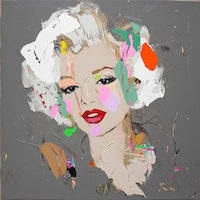 キャンバス風絵画,両面プリントアート,油絵風に描かれた女性