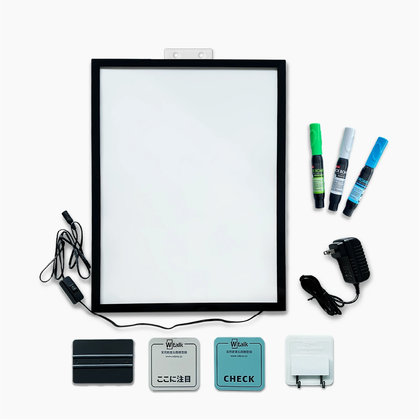 ウィンドウサイン - LED看板 | Wtalk (縦 - A4, A3)