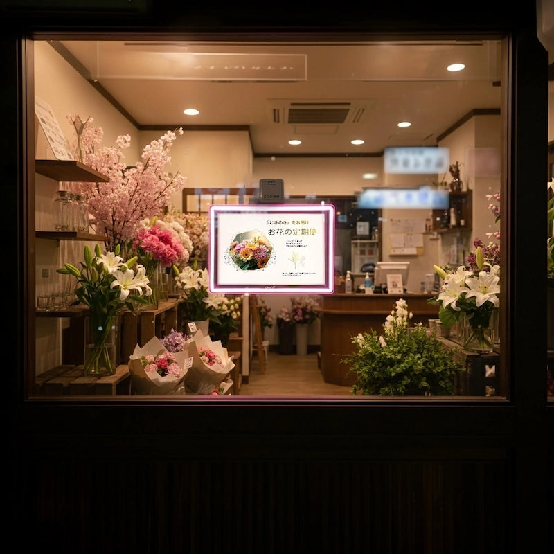 ネオン×LED看板｜glowN (横 - A4, A3)