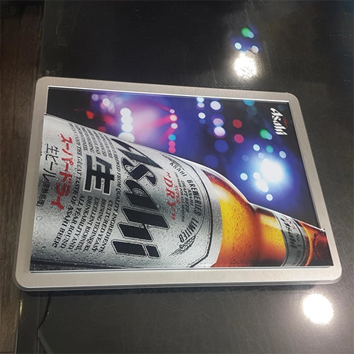 アサヒ, 生ビールの冷たい感じをヘアラインの縁取りで表現したライト, バー・居酒屋, 歓楽施設, リカーショップ