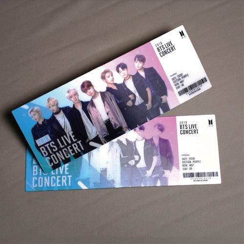 K-POPグループBTS,レンチキュラーのコンサートチケット,ワンタイム使用じゃないグッズ機能