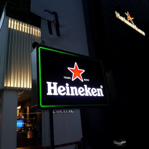 ハイネケンのロゴを用いた店頭電飾看板,バー・居酒屋,飲食店