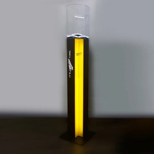 ミラービール,鉄製透明アクリル,LEDを用いたライトディスプレイスタンド,バー・居酒屋,飲食店