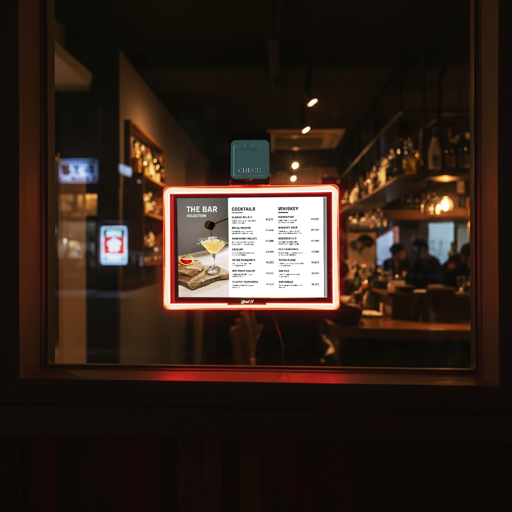 ネオン×LED看板｜glowN (横 - A4, A3)